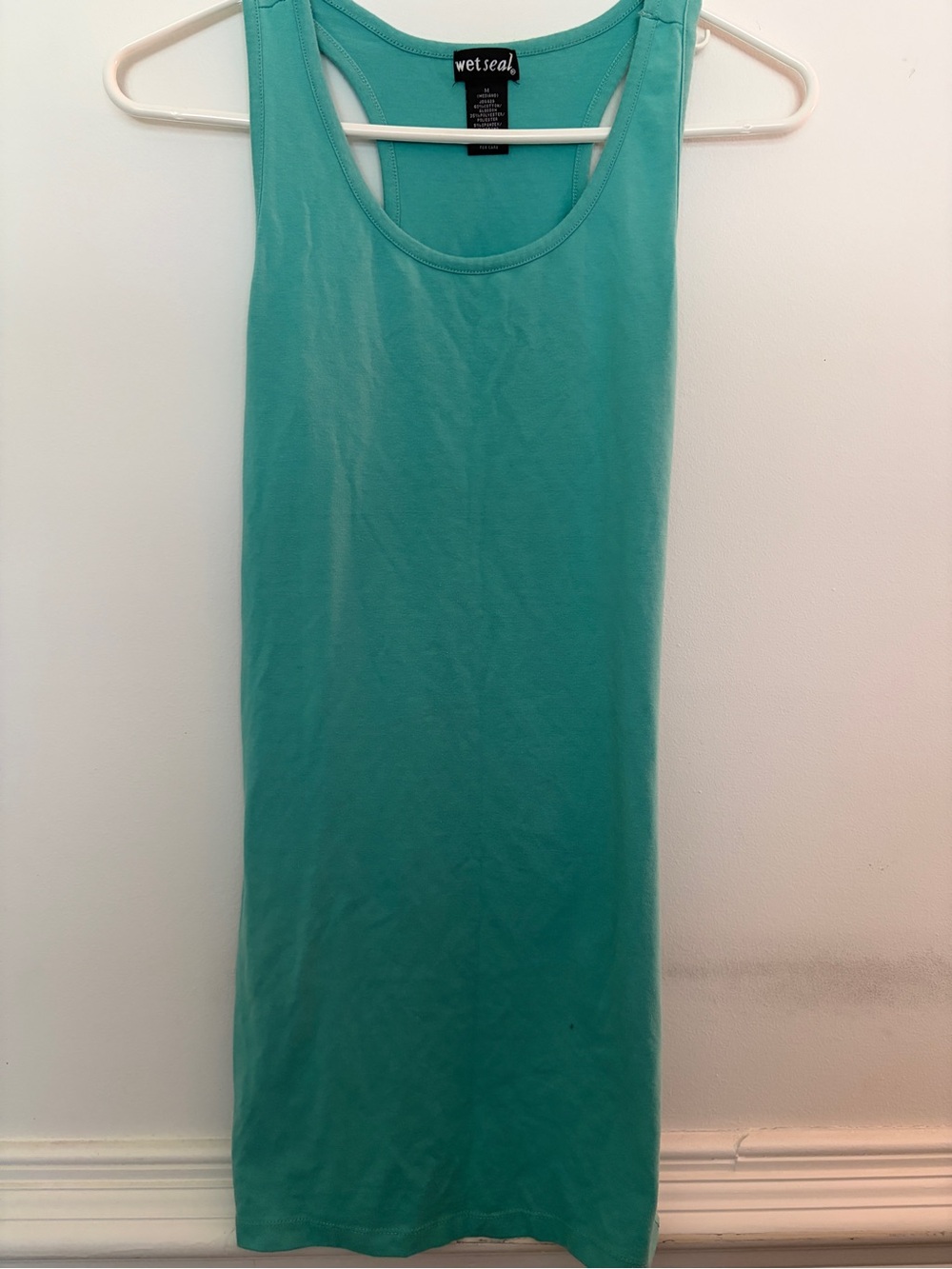 Wet Seal Teal Knit Tank Dress